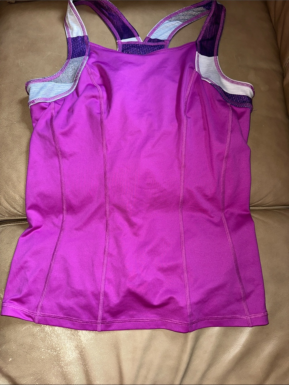 Reebok Bright Purple Racerback Sports Tank Size XL